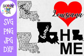 Louisiana US State SVG Decal Bundle - 50 States SVG